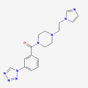 (4-(2-(1H-imidazol-1-yl)ethyl)piperazin-1-yl)(3-(1H-tetrazol-1-yl)phenyl)methanone