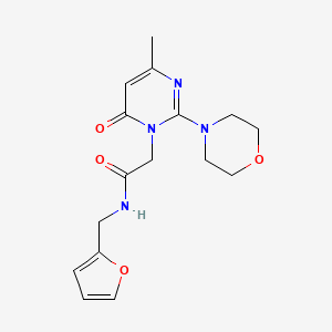 molecular formula C16H20N4O4 B2457033 N-[(furan-2-yl)methyl]-2-[4-methyl-2-(morpholin-4-yl)-6-oxo-1,6-dihydropyrimidin-1-yl]acetamide CAS No. 1251560-33-4