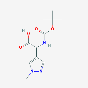 2-((tert-Butoxycarbonyl)amino)-2-(1-methyl-1H-pyrazol-4-yl)acetic acid