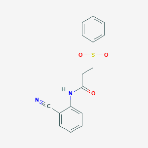 3-(benzenesulfonyl)-N-(2-cyanophenyl)propanamide