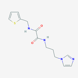 molecular formula C13H16N4O2S B2457090 N1-(3-(1H-imidazol-1-yl)propyl)-N2-(thiophen-2-ylmethyl)oxalamide CAS No. 941894-39-9