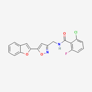 N-((5-(benzofuran-2-yl)isoxazol-3-yl)methyl)-2-chloro-6-fluorobenzamide
