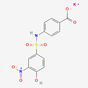 molecular formula C13H9KN2O7S B2457093 Potassium 4-(4-hydroxy-3-nitrobenzenesulfonamido)benzoate CAS No. 1007189-79-8