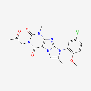 6-(5-Chloro-2-methoxyphenyl)-4,7-dimethyl-2-(2-oxopropyl)purino[7,8-a]imidazole-1,3-dione