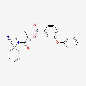 molecular formula C23H24N2O4 B2457096 1-[(1-Cyanocyclohexyl)carbamoyl]ethyl 3-phenoxybenzoate CAS No. 938702-18-2