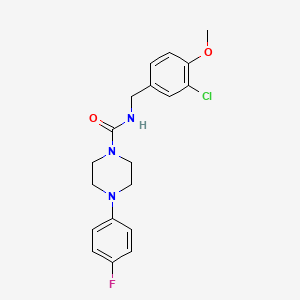 N-(3-chloro-4-methoxybenzyl)-4-(4-fluorophenyl)tetrahydro-1(2H)-pyrazinecarboxamide