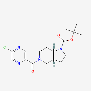 Tert-butyl (3aR,7aS)-5-(5-chloropyrazine-2-carbonyl)-3,3a,4,6,7,7a-hexahydro-2H-pyrrolo[3,2-c]pyridine-1-carboxylate