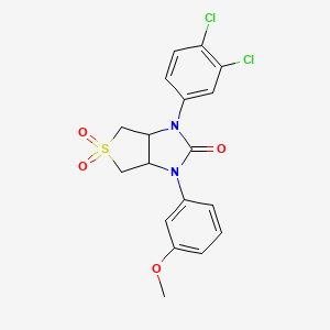 1-(3,4-dichlorophenyl)-3-(3-methoxyphenyl)tetrahydro-1H-thieno[3,4-d]imidazol-2(3H)-one 5,5-dioxide