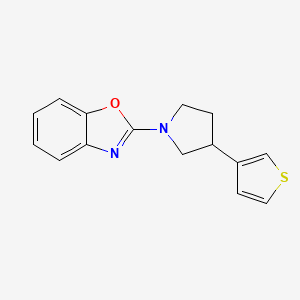 B2457108 2-(3-Thiophen-3-ylpyrrolidin-1-yl)-1,3-benzoxazole CAS No. 2379994-35-9