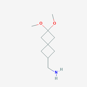 molecular formula C10H19NO2 B2457136 (2,2-Dimethoxyspiro[3.3]heptan-6-yl)methanamine CAS No. 2248286-86-2