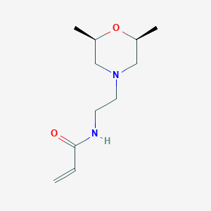 B2457139 N-[2-[(2R,6S)-2,6-Dimethylmorpholin-4-yl]ethyl]prop-2-enamide CAS No. 2361608-33-3