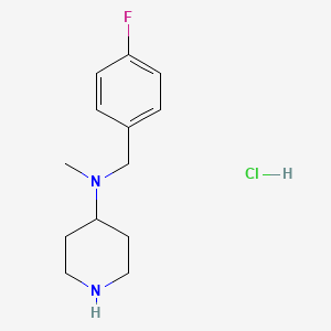 molecular formula C13H20ClFN2 B2457145 N-(4-Fluorobenzyl)-N-methylpiperidin-4-amine hydrochloride CAS No. 1261230-85-6