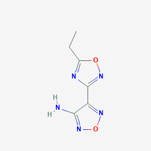 B2457153 4-(5-Ethyl-1,2,4-oxadiazol-3-yl)-1,2,5-oxadiazol-3-amine CAS No. 881606-01-5