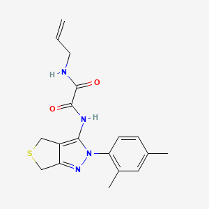 molecular formula C18H20N4O2S B2457156 N'-[2-(2,4-dimethylphenyl)-2H,4H,6H-thieno[3,4-c]pyrazol-3-yl]-N-(prop-2-en-1-yl)ethanediamide CAS No. 941992-42-3