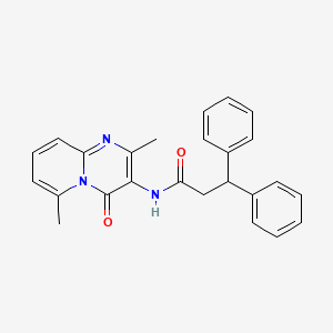 molecular formula C25H23N3O2 B2457210 N-(2,6-dimethyl-4-oxo-4H-pyrido[1,2-a]pyrimidin-3-yl)-3,3-diphenylpropanamide CAS No. 942001-20-9