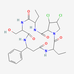 molecular formula C25H33Cl2N5O6 B2457220 Astin C CAS No. 148057-23-2