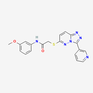molecular formula C19H16N6O2S B2457249 N-(3-methoxyphenyl)-2-{[3-(pyridin-3-yl)-[1,2,4]triazolo[4,3-b]pyridazin-6-yl]sulfanyl}acetamide CAS No. 868968-69-8