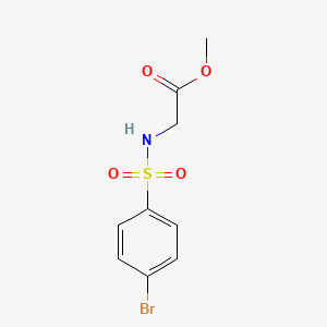 molecular formula C9H10BrNO4S B2457255 Methyl 2-[(4-bromobenzene)sulfonamido]acetate CAS No. 349405-06-7