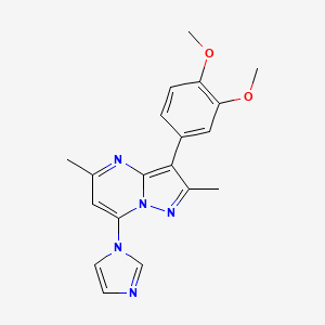 3-(3,4-dimethoxyphenyl)-7-(1H-imidazol-1-yl)-2,5-dimethylpyrazolo[1,5-a]pyrimidine