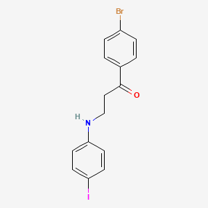 1-(4-Bromophenyl)-3-(4-iodoanilino)-1-propanone