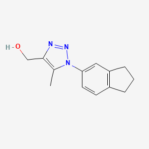 B2457291 [1-(2,3-Dihydro-1H-inden-5-yl)-5-methyltriazol-4-yl]methanol CAS No. 1239851-01-4