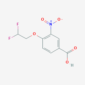 molecular formula C9H7F2NO5 B2457310 4-(2,2-Difluoroethoxy)-3-nitrobenzoic acid CAS No. 1178286-57-1