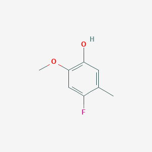molecular formula C8H9FO2 B2457341 4-Fluoro-2-methoxy-5-methylphenol CAS No. 1395035-39-8