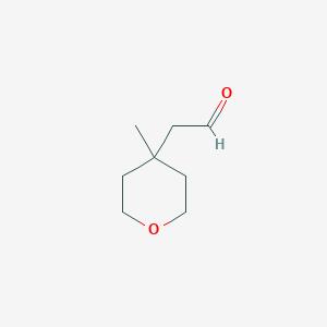 molecular formula C8H14O2 B2457383 2-(4-Methyloxan-4-yl)acetaldehyde CAS No. 2002472-33-3