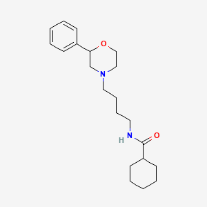 molecular formula C21H32N2O2 B2457451 N-[4-(2-phenylmorpholin-4-yl)butyl]cyclohexanecarboxamide CAS No. 953916-24-0