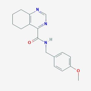 molecular formula C17H19N3O2 B2457469 N-[(4-Methoxyphenyl)methyl]-5,6,7,8-tetrahydroquinazoline-4-carboxamide CAS No. 2415628-45-2