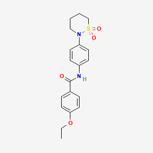 molecular formula C19H22N2O4S B2457474 N-[4-(1,1-dioxo-1lambda6,2-thiazinan-2-yl)phenyl]-4-ethoxybenzamide CAS No. 899979-76-1