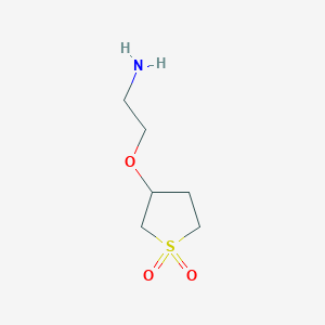 molecular formula C6H13NO3S B2457483 3-(2-Aminoethoxy)tetrahydrothiophene 1,1-dioxide CAS No. 857626-00-7