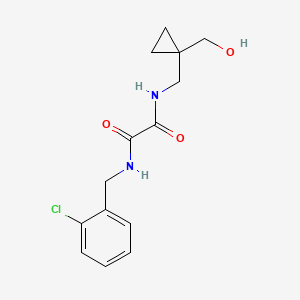molecular formula C14H17ClN2O3 B2457484 N1-(2-chlorobenzyl)-N2-((1-(hydroxymethyl)cyclopropyl)methyl)oxalamide CAS No. 1251684-93-1