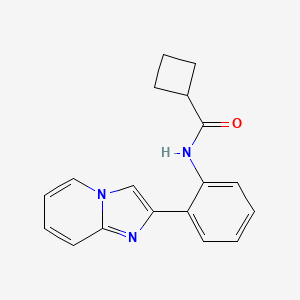 molecular formula C18H17N3O B2457487 N-(2-(imidazo[1,2-a]pyridin-2-yl)phenyl)cyclobutanecarboxamide CAS No. 1788561-69-2