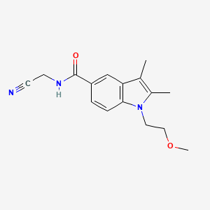 molecular formula C16H19N3O2 B2457566 N-(cyanomethyl)-1-(2-methoxyethyl)-2,3-dimethyl-1H-indole-5-carboxamide CAS No. 1333658-16-4