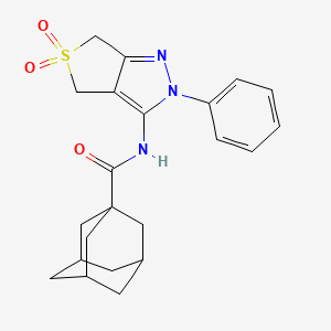 N-(5,5-dioxo-2-phenyl-4,6-dihydrothieno[3,4-c]pyrazol-3-yl)adamantane-1-carboxamide