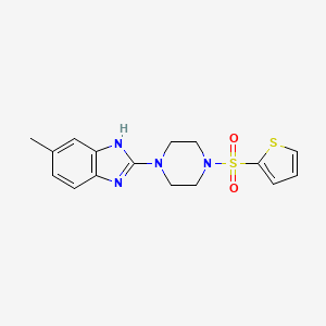 5-methyl-2-(4-(thiophen-2-ylsulfonyl)piperazin-1-yl)-1H-benzo[d]imidazole