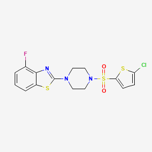 2-(4-((5-Chlorothiophen-2-yl)sulfonyl)piperazin-1-yl)-4-fluorobenzo[d]thiazole