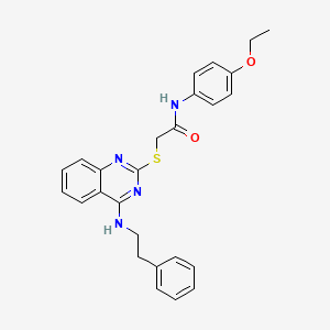 N-(4-ethoxyphenyl)-2-((4-(phenethylamino)quinazolin-2-yl)thio)acetamide