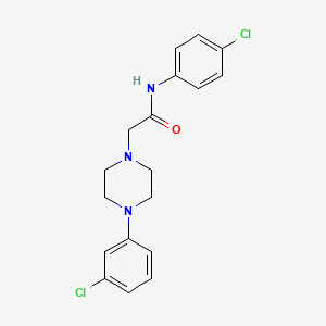 molecular formula C18H19Cl2N3O B2457620 N-(4-chlorophenyl)-2-[4-(3-chlorophenyl)piperazin-1-yl]acetamide CAS No. 329079-94-9