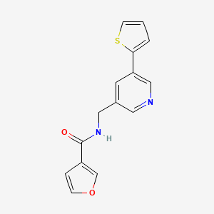 N-((5-(thiophen-2-yl)pyridin-3-yl)methyl)furan-3-carboxamide