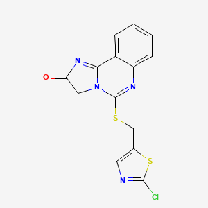 5-{[(2-chloro-1,3-thiazol-5-yl)methyl]sulfanyl}imidazo[1,2-c]quinazolin-2(3H)-one