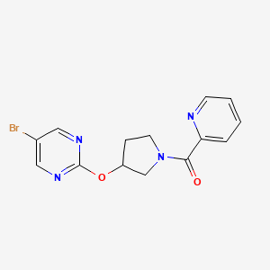 5-Bromo-2-{[1-(pyridine-2-carbonyl)pyrrolidin-3-yl]oxy}pyrimidine