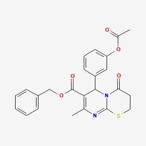 Benzyl 6-(3-acetoxyphenyl)-8-methyl-4-oxo-2,3,4,6-tetrahydropyrimido[2,1-b][1,3]thiazine-7-carboxylate