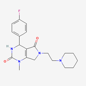 4-(4-fluorophenyl)-1-methyl-6-(2-piperidin-1-ylethyl)-4,7-dihydro-3H-pyrrolo[3,4-d]pyrimidine-2,5-dione
