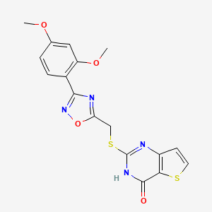 2-(((3-(2,4-dimethoxyphenyl)-1,2,4-oxadiazol-5-yl)methyl)thio)thieno[3,2-d]pyrimidin-4(3H)-one