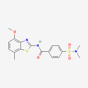 4-(dimethylsulfamoyl)-N-(4-methoxy-7-methyl-1,3-benzothiazol-2-yl)benzamide