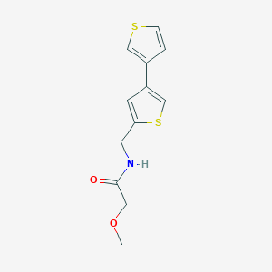 molecular formula C12H13NO2S2 B2457695 N-({[3,3'-bithiophene]-5-yl}methyl)-2-methoxyacetamide CAS No. 2380009-97-0