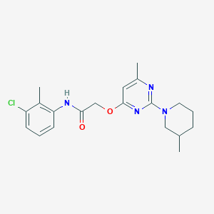 N-(3-chloro-2-methylphenyl)-2-{[6-methyl-2-(3-methylpiperidin-1-yl)pyrimidin-4-yl]oxy}acetamide