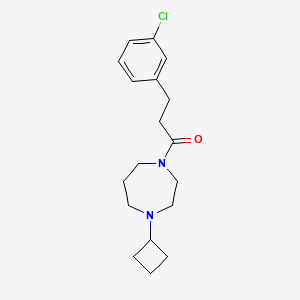 3-(3-Chlorophenyl)-1-(4-cyclobutyl-1,4-diazepan-1-yl)propan-1-one